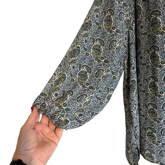 Max Studio Paisley Print Blouse Plus: 1X        BIN#S - Picture 4 of 10